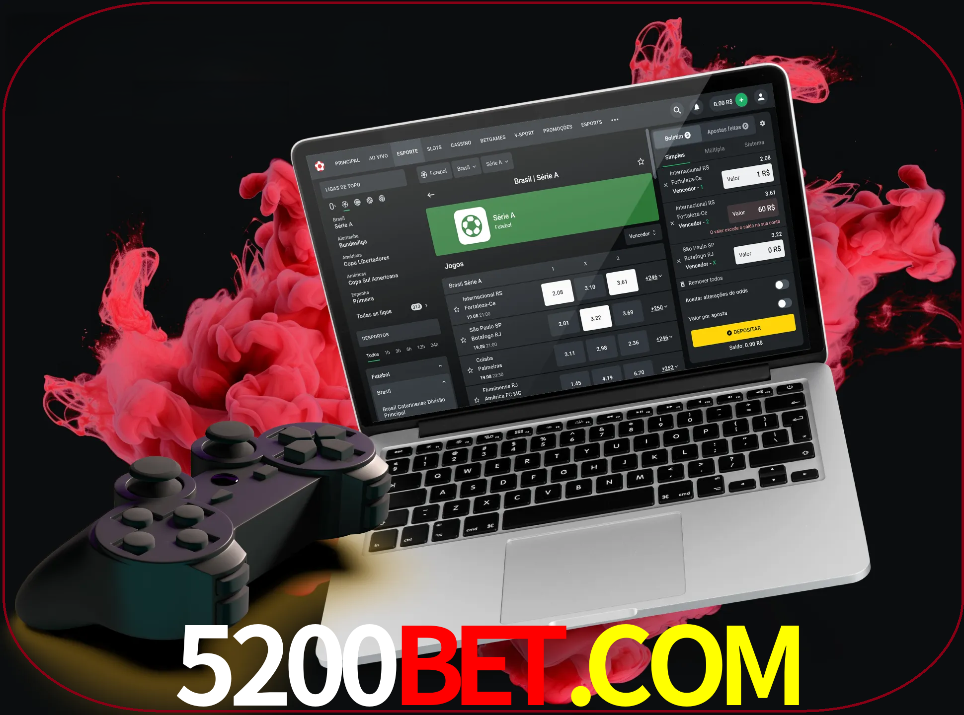Visite a secção especial de jogos de vídeo em 5200bet para descobrir em que jogos pode apostar e ganhar muito dinheiro.