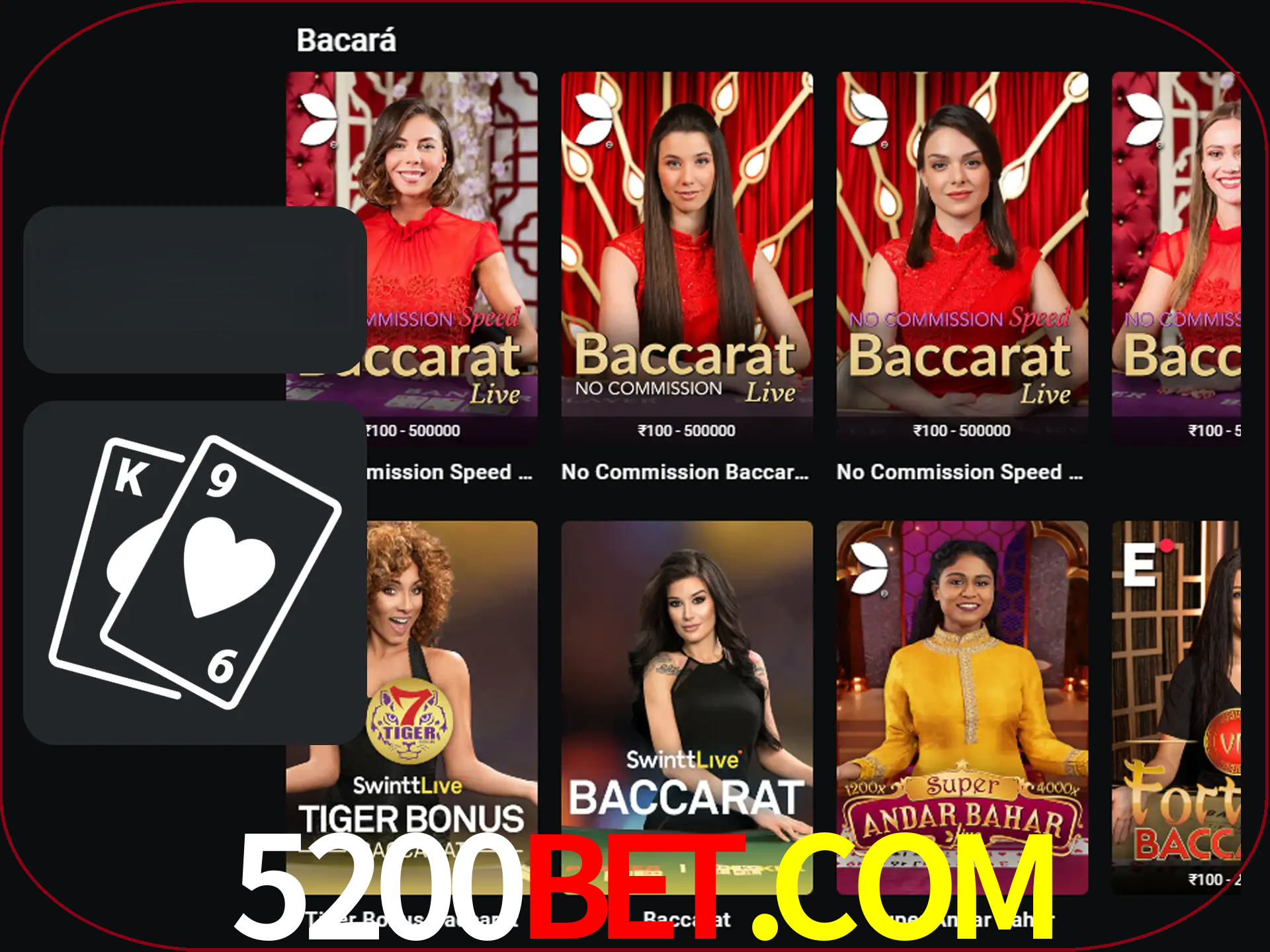 Ganhe muito dinheiro jogando jogos de bacará.