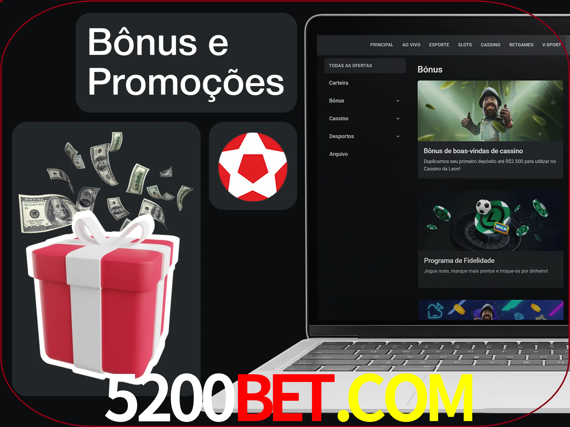Verifique se há novos bônus e promoções.