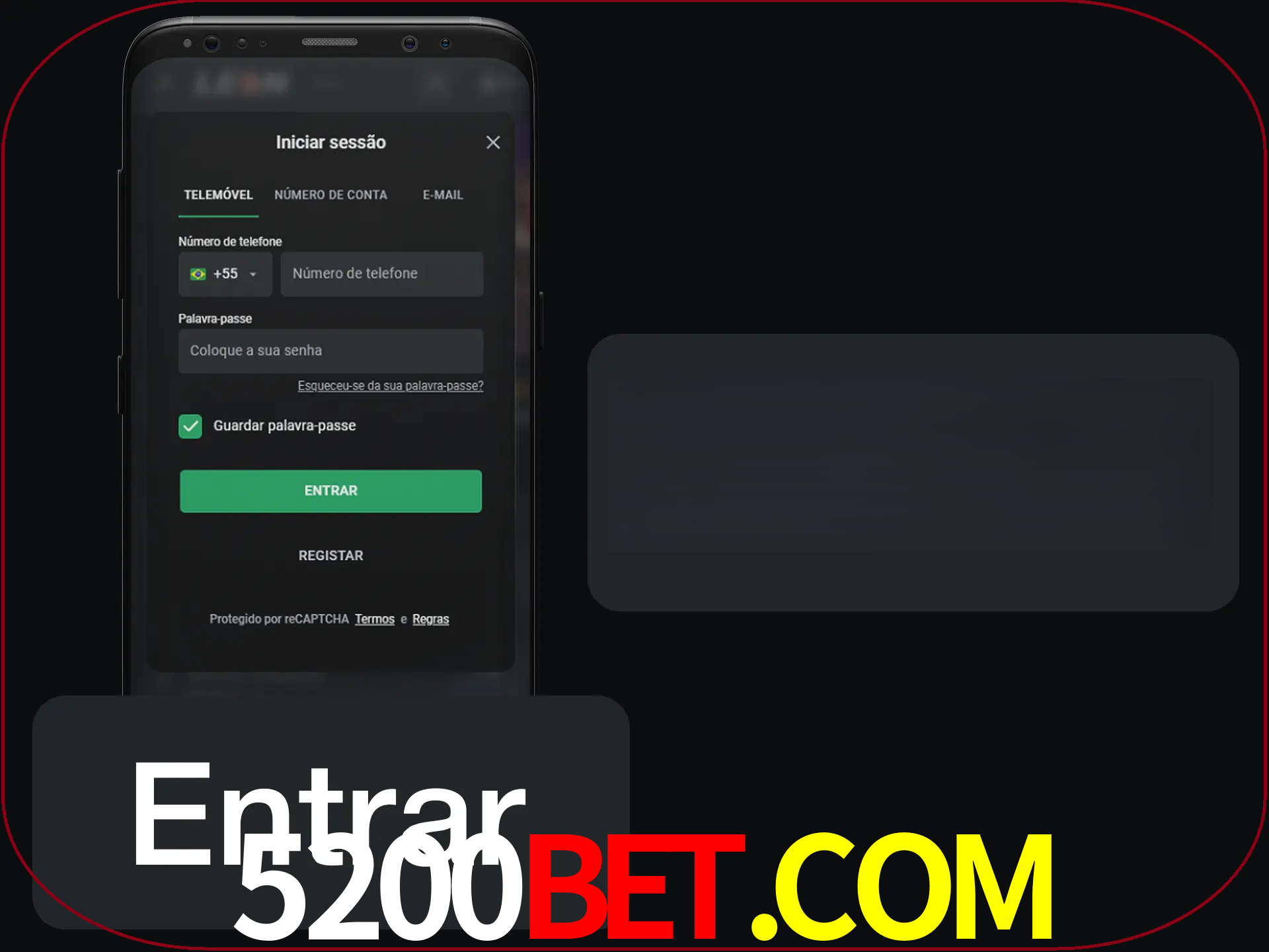 Faça o login para começar a apostar e jogar no cassino.